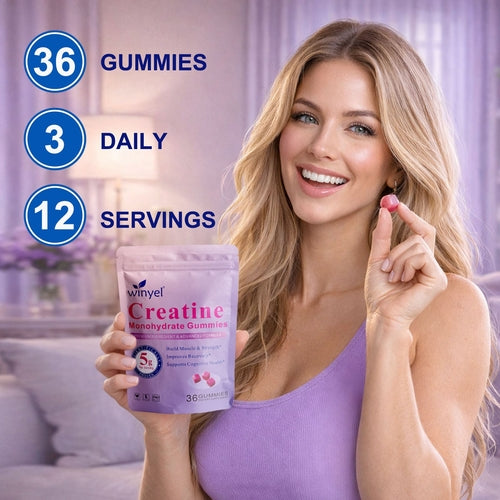 Creatine Monohydrate Gummies, 5 Grams Per Serving, Sugar-free Creatine