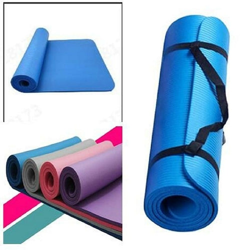 Large Non‑Slip Yoga Fitness Mat – Thick NBR Exercise Mat