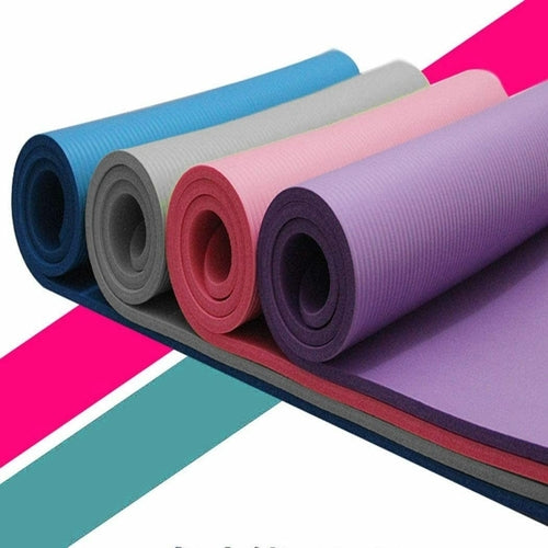 Large Non‑Slip Yoga Fitness Mat – Thick NBR Exercise Mat